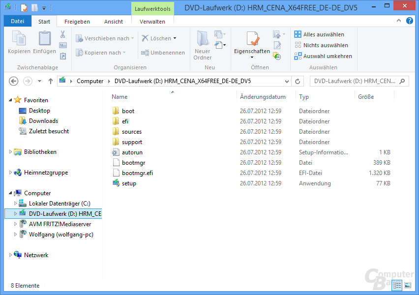 ISO-Dateien einbinden in Windows 8