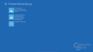Bootmenü - Problembehandlung