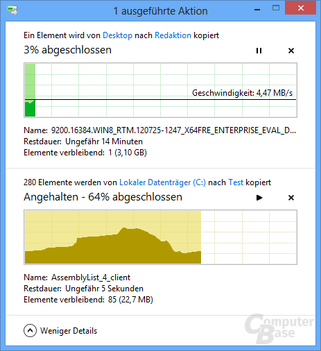 Verbesserte Kopierfunktion im Windows Explorer in Windows 8