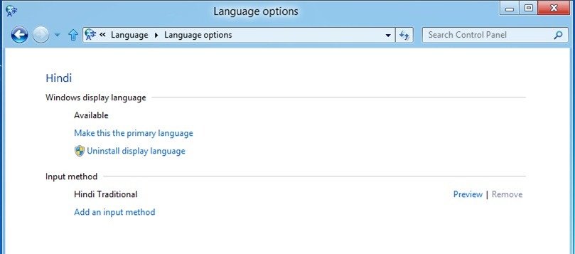 Sprachpaket installieren unter Windows 8