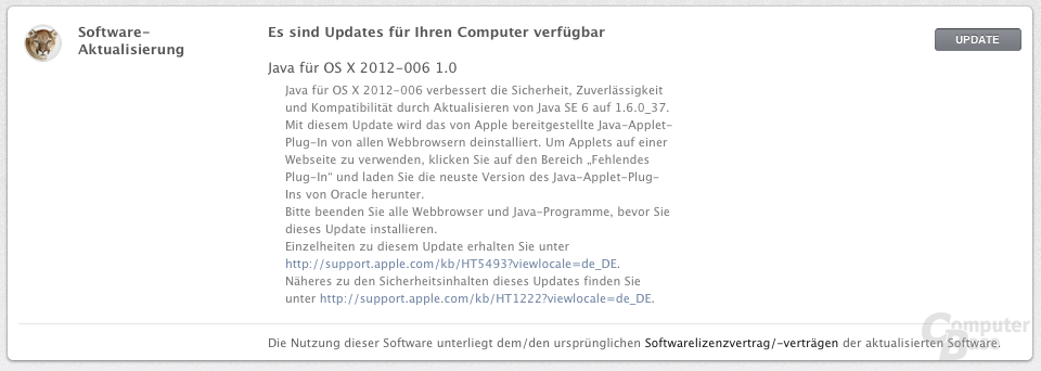 Java Update OS X 2012-006 1.0