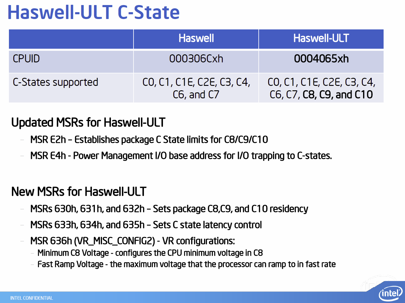 Neue Stromsparmodi von „Haswell-ULT“