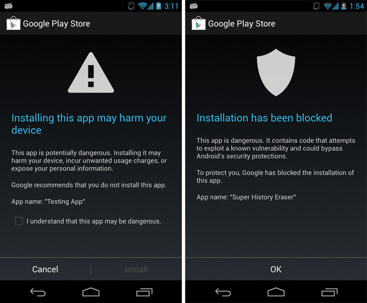 Google neue Sicherheitsfunktion „Apps verifizieren“