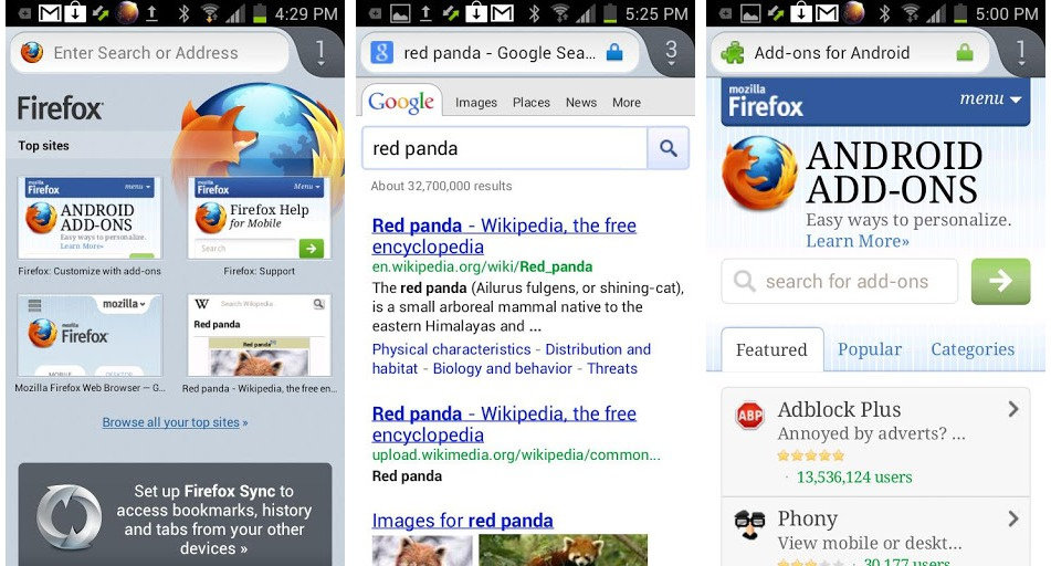 Firefox 17 für Android