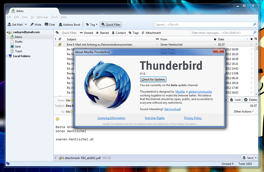 Thunderbird 17