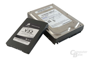 Samsung SpinPoint F3 und Corsair Nova V32