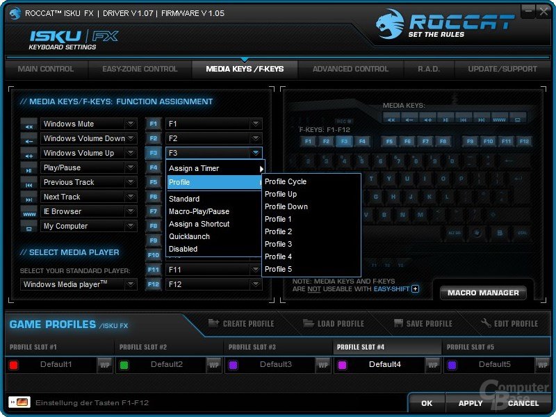 Roccat Isku FX – Software
