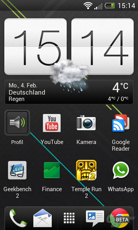 HTC One SV Homescreen