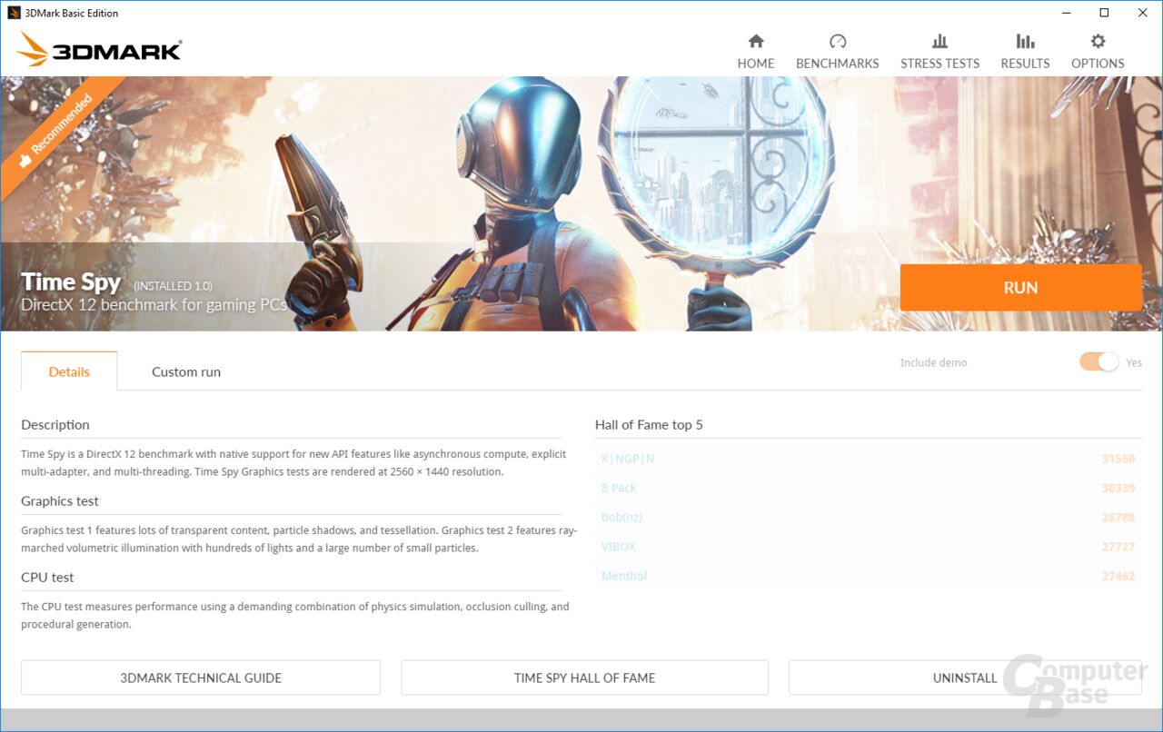 download the new version 3DMark Benchmark Pro 2.27.8177
