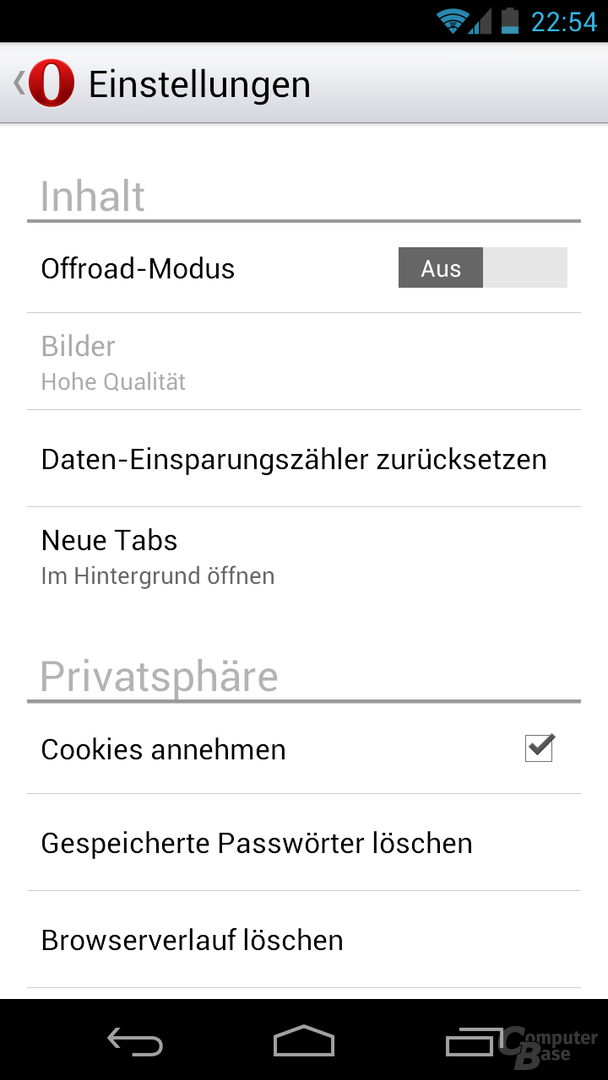 Opera 14 Beta für Android