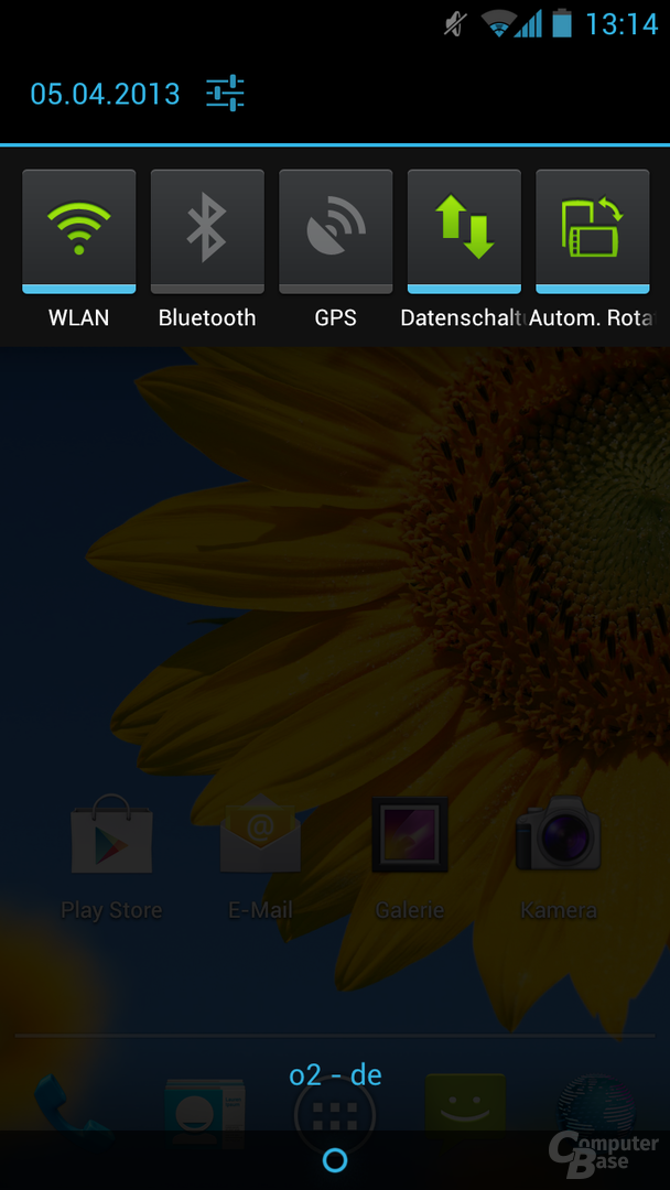 Screenshot des Huawei Ascend D Quad XL