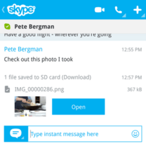 Skype-Client für das BlackBerry Q10