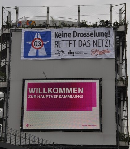 Banner der Demonstranten