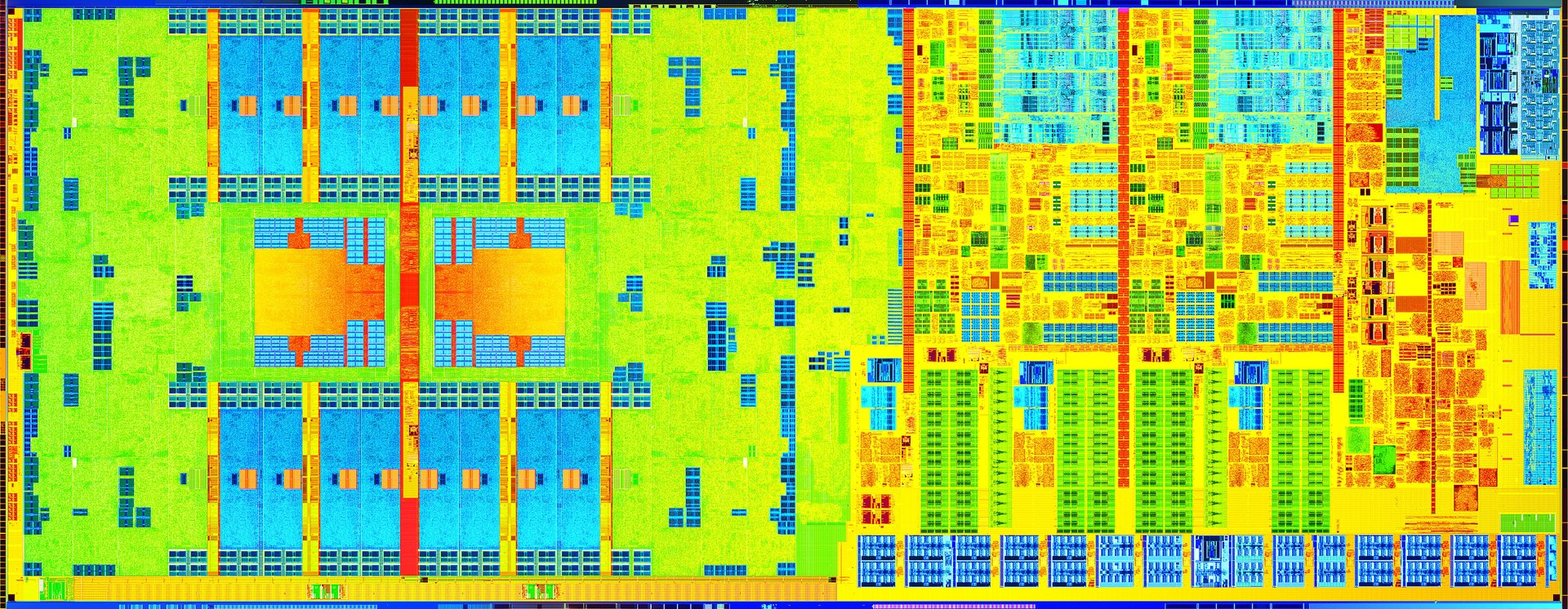 Die-Shot einer Haswell-Dual-Core-CPU