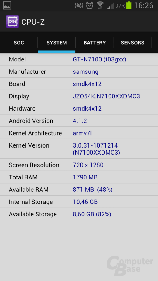 CPU-Z für Android