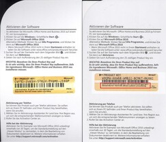links Original, rechts Fälschung