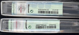 oben Original, unten Fälschung