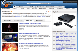 Themenseite „Playstation 4“ mit Tab „Videos“