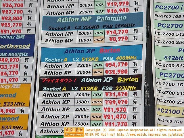 AMD Athlon XP 3000+ 200MHz FSB