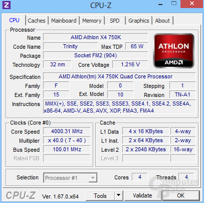 AMD Athlon X4 750K