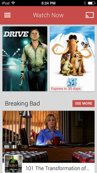 Google Play Movies & TV auf iOS