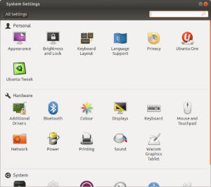 Ubuntu Gnome System Settings