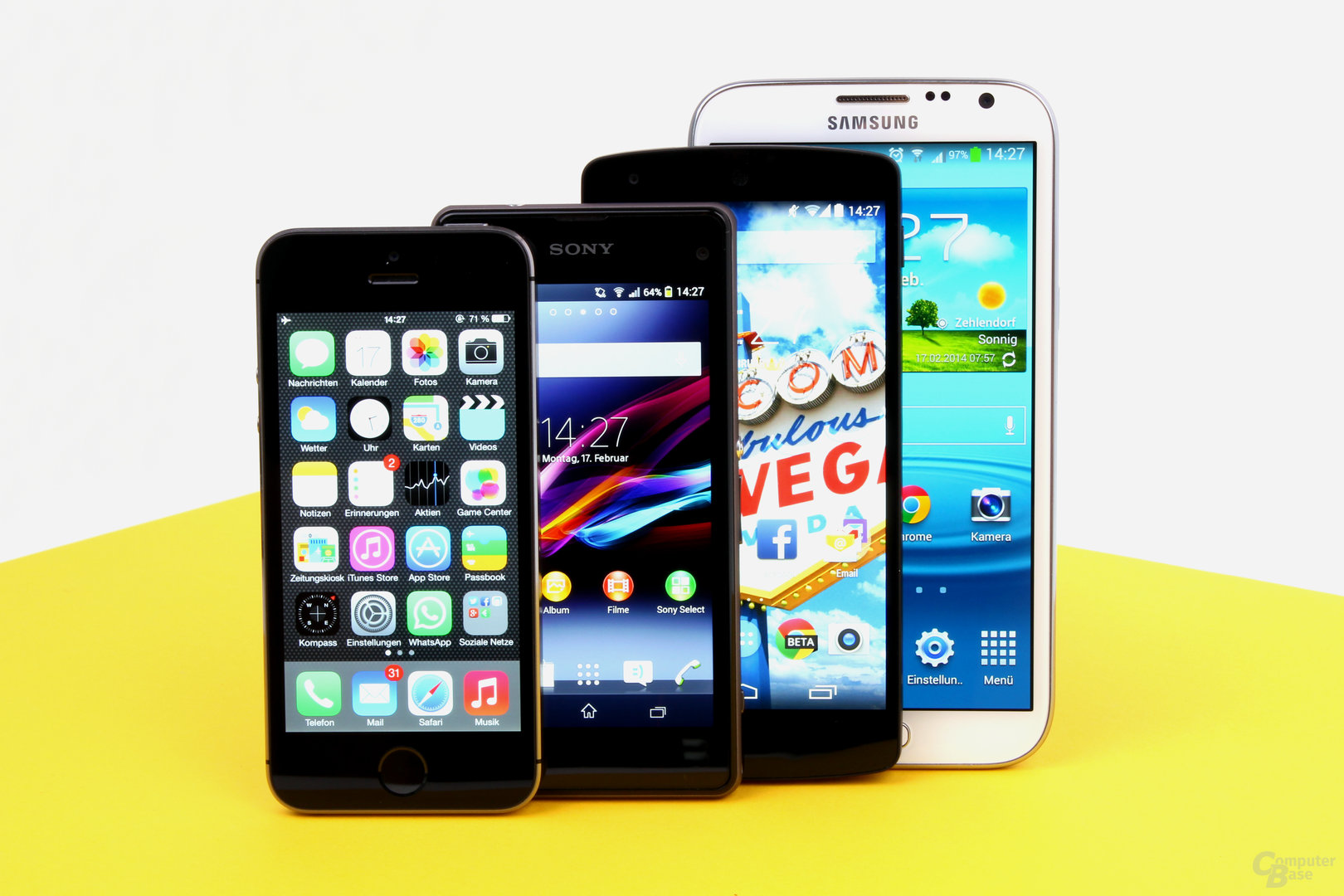 Apple iPhone 5S, Sony Xperia Z1 Compact, Google Nexus 5, Samsung Galaxy Note II
