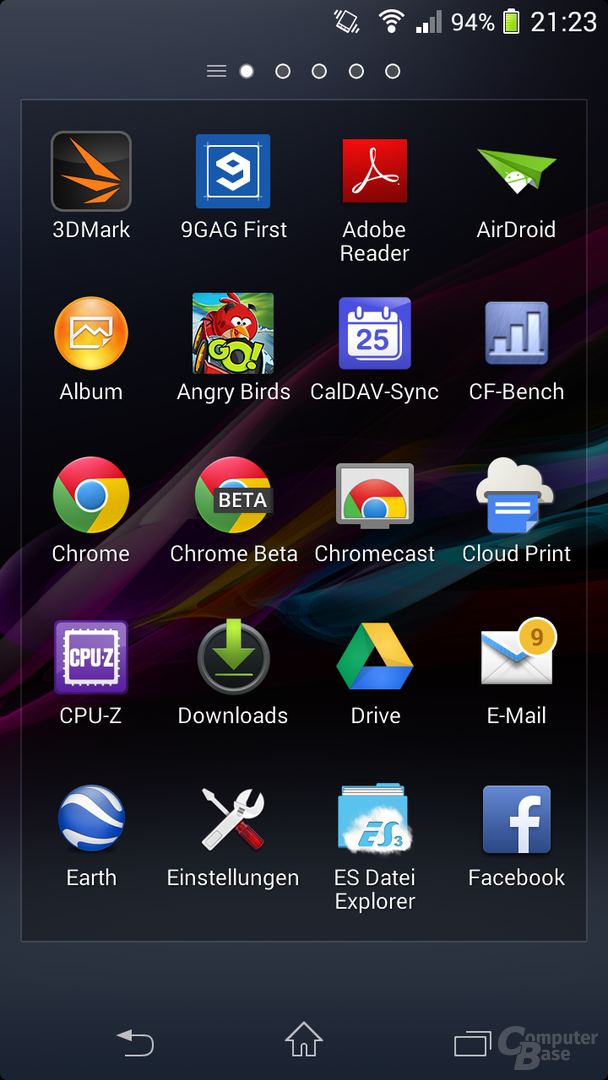 Sony Xperia Z1 Compact – App-Drawer