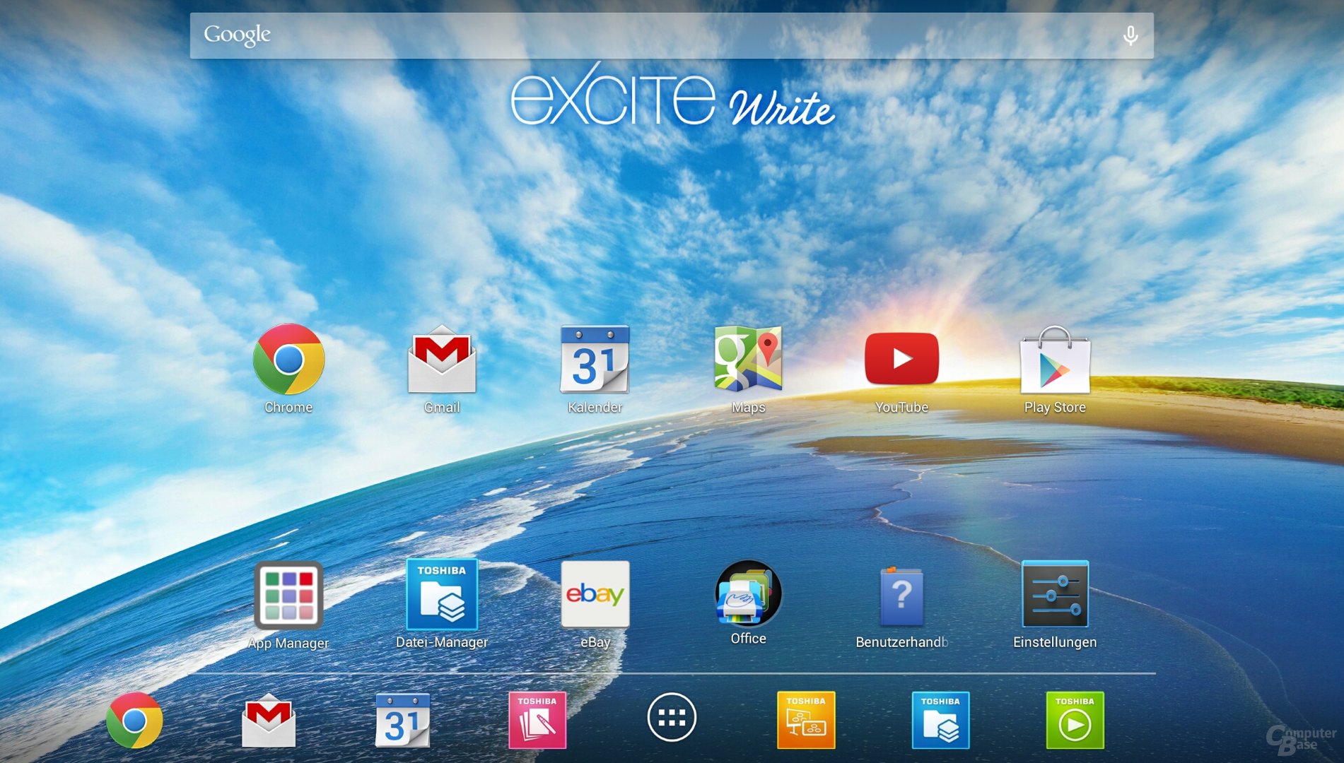 Android 4.3 auf dem Toshiba Excite Write