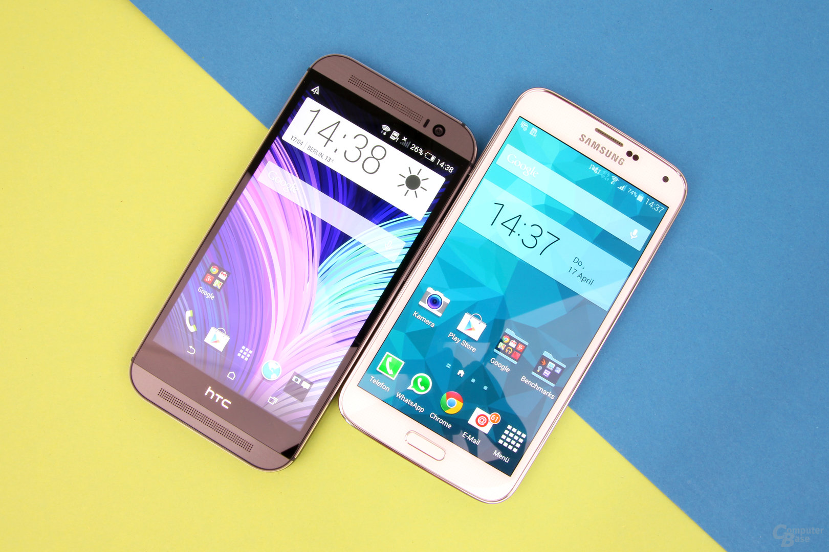 HTC One (M8) und Samsung Galaxy S5: Gehäuse oder Kamera entscheidet