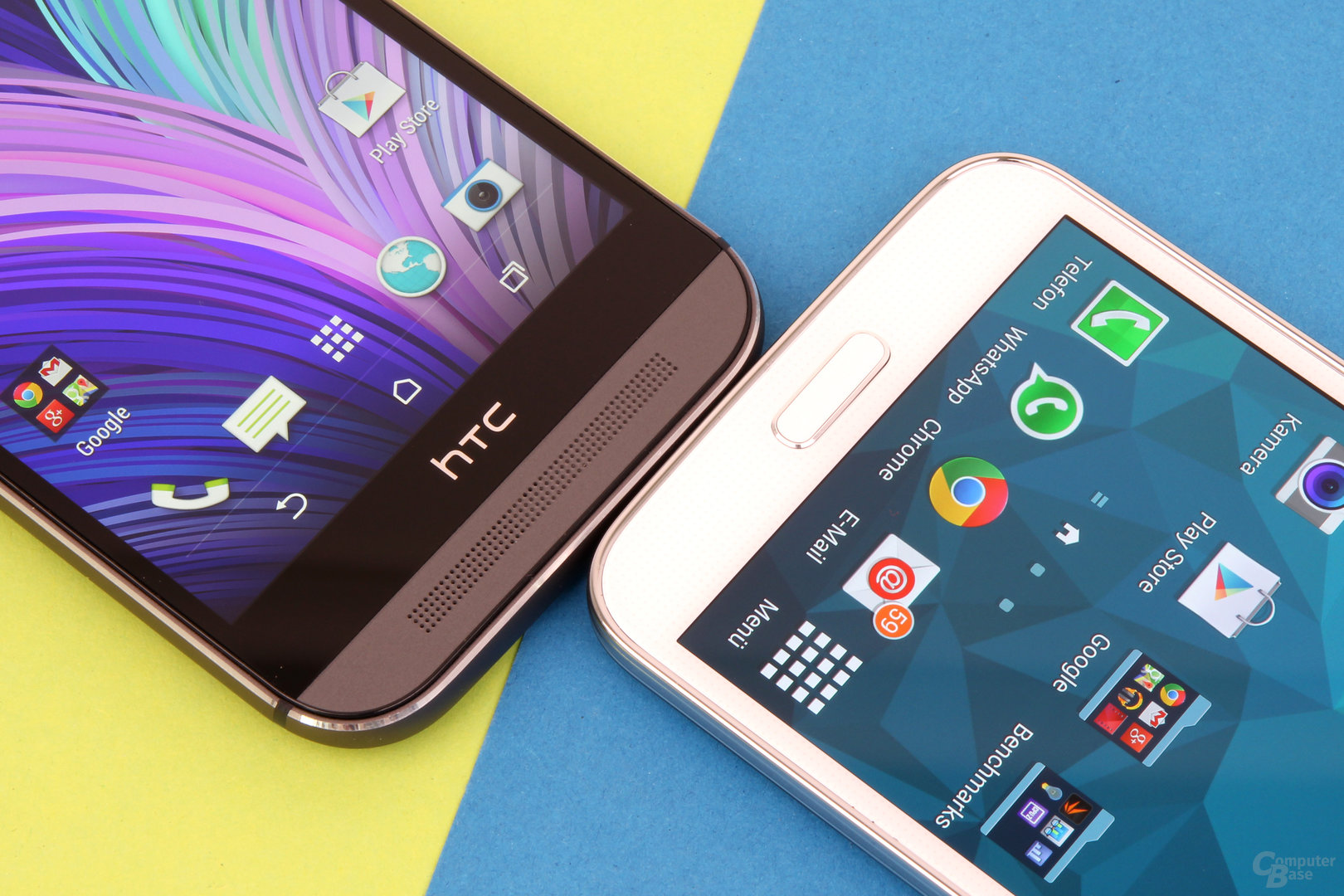 HTC One (M8) und Samsung Galaxy S5: On-Screen- vs. kapazitive Tasten