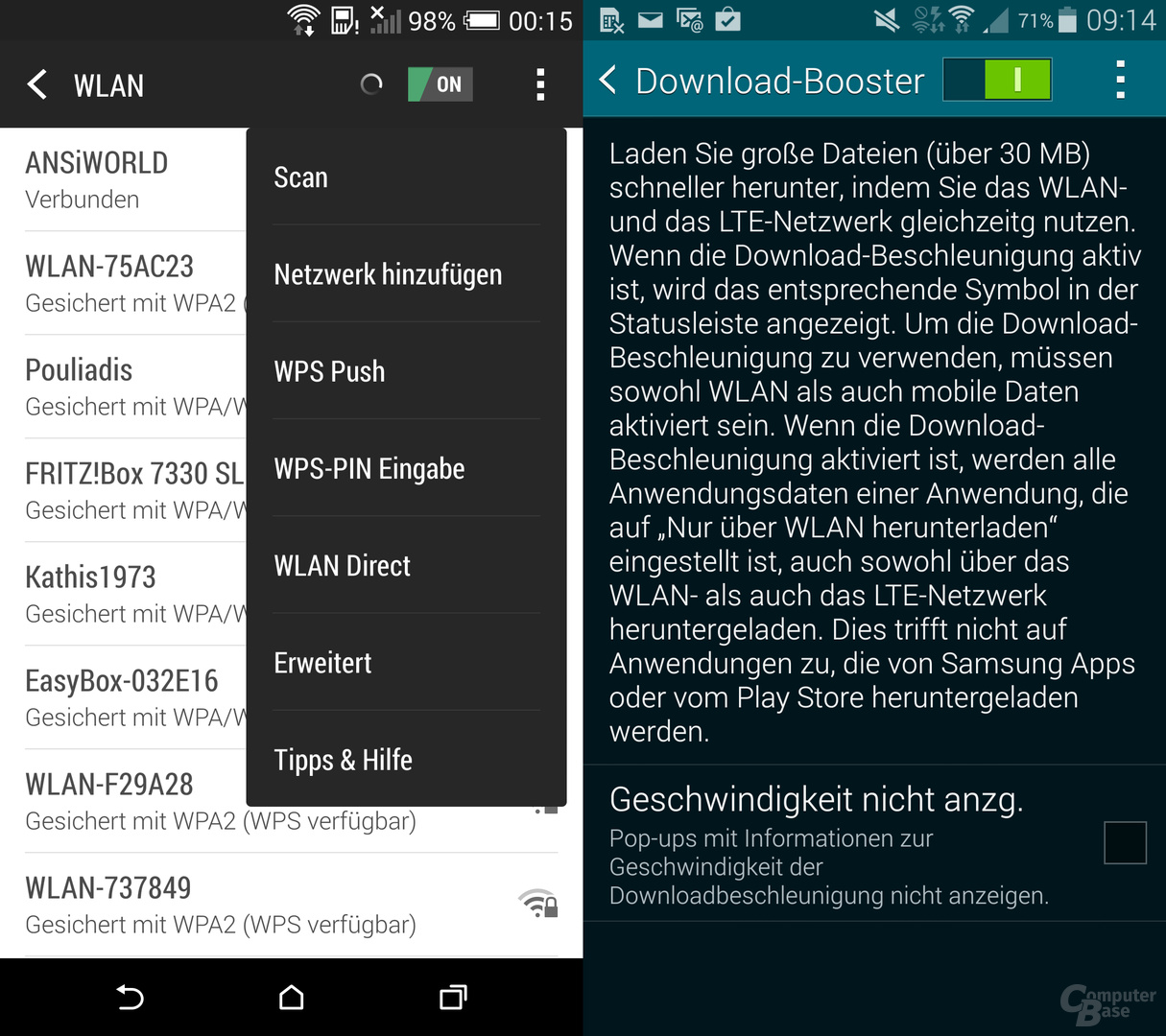 HTC One (M8) & Samsung Galaxy S5: Konnektivität