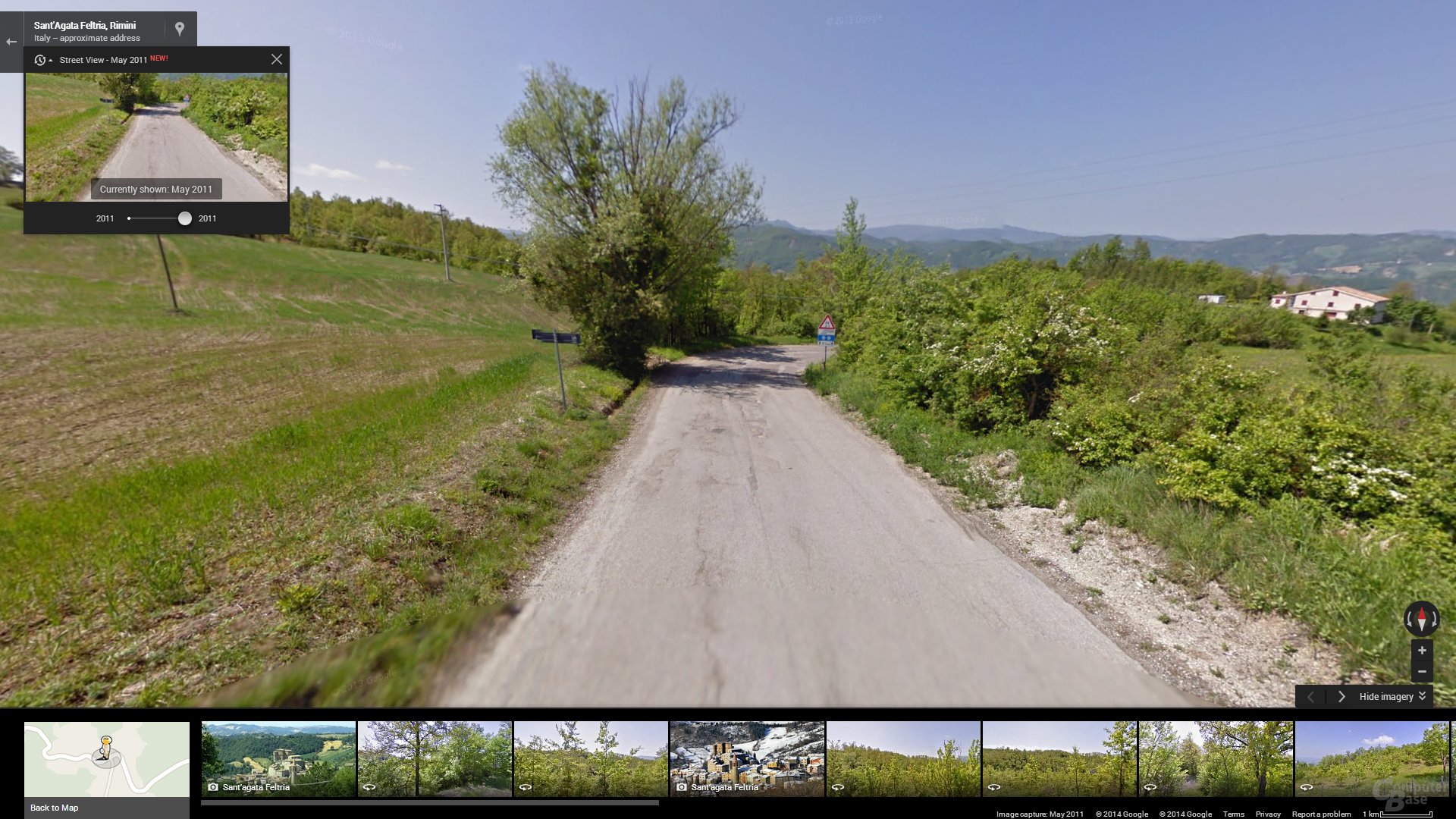Zeitreise mit Google Street View: Italienische Straßen bei Winter und Sommer