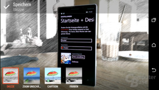 Skizze trennt Vorder- und Hintergrund