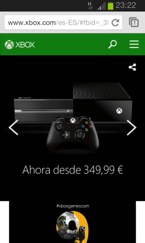 Screenshot der spanischen Xbox-Webseite