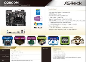 ASRock Q2900M Datenblatt