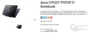 Asus-Notebook mit GTX 980M bei Händler gelistet