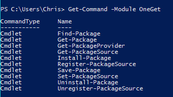 Windows 10: Paketmanager OneGet als Teil von PowerShell