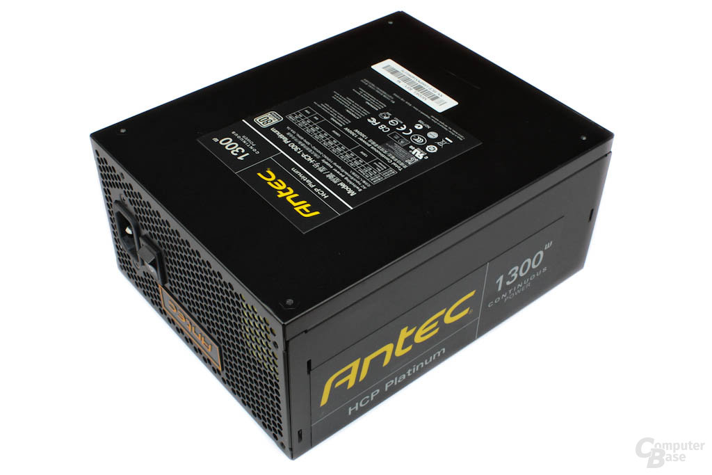 Antec High Current Pro Platinum 1300W – Oberseite mit Datenblatt