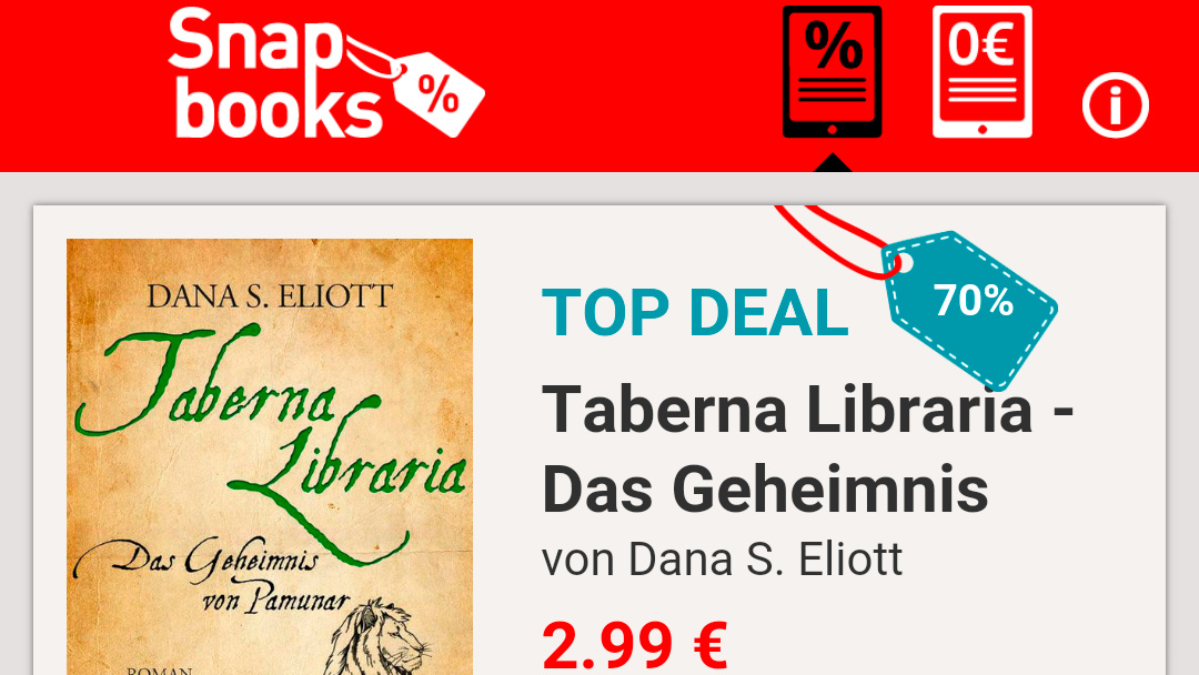 E-Book-Preisaktionen: Snapbooks zeigt Angebote von Droemer Knaur an