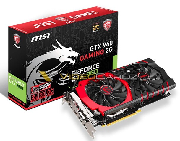 Die MSI GeForce GTX 960 Gaming 2G