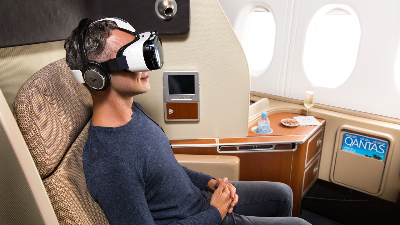 Virtual Reality: Samsung Gear VR hebt mit Qantas in der First Class ab
