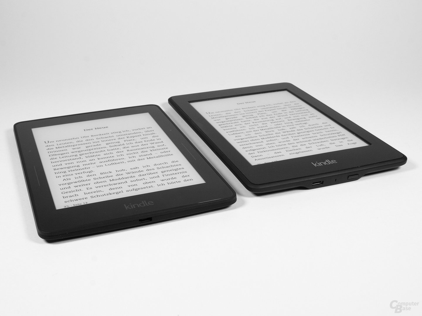Größenvergleich Kindle Voyage vs. Kindle Paperwhite 2