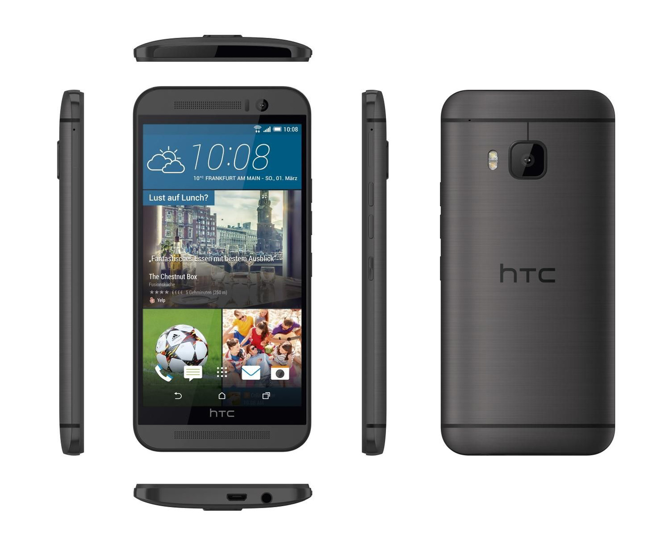 HTC One M9 gun-metal gray
