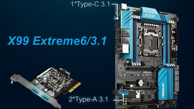 ASRock: Drei neue X99-Boards mit USB 3.1 und OC-Sockel