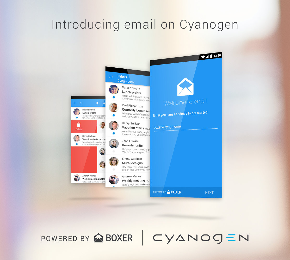 Cyanogen E-Mail powered by Boxer