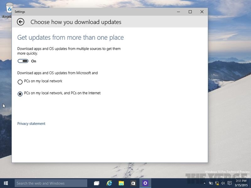 Peer-to-Peer-Updates und Downloads in Windows 10