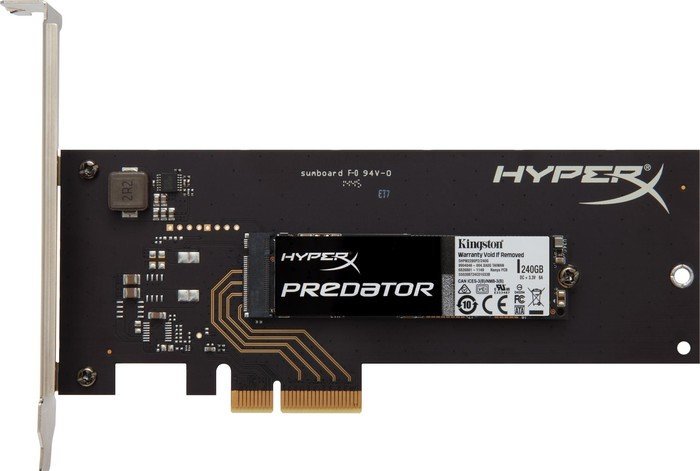 Kingston HyperX Predator PCIe SSD auf HHHL-Adapter