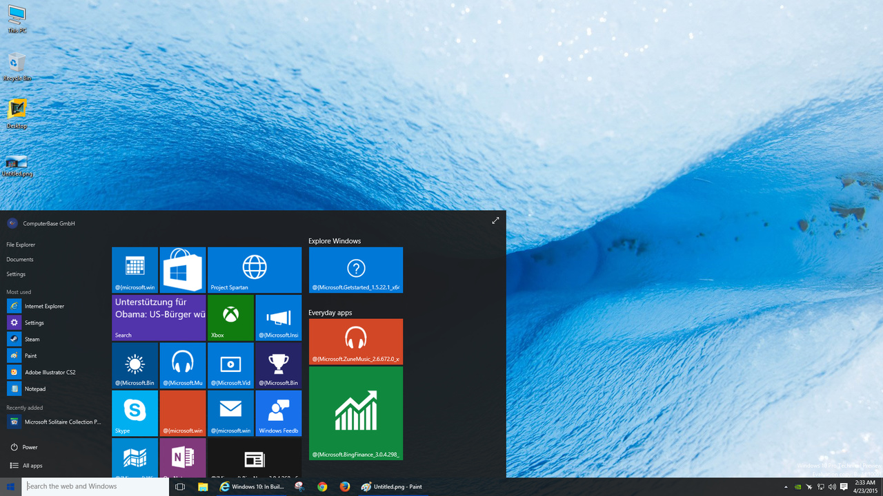 Windows 10: In Build 10061 ist das Startmenü wieder flexibel