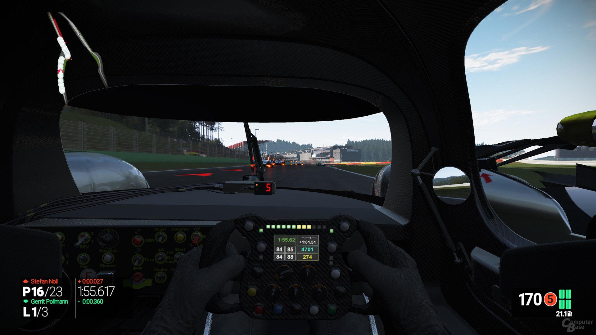 Schlechte Sichtverhältnisse im LMP1-Cockpit
